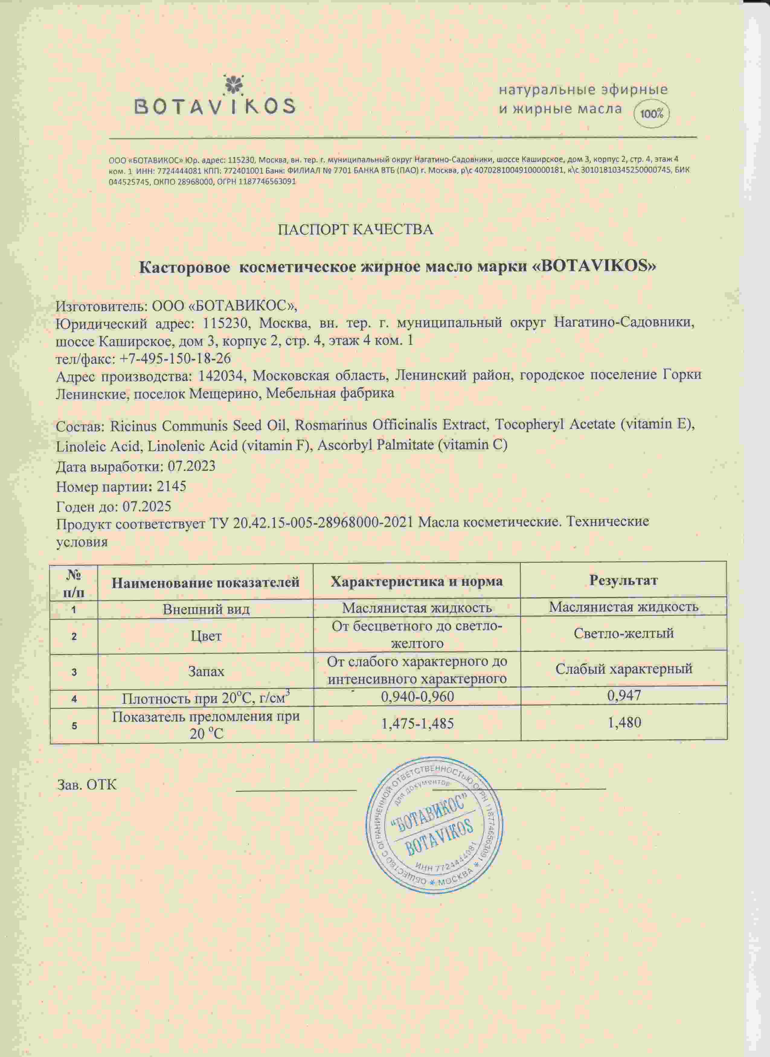Паспорт №072023
